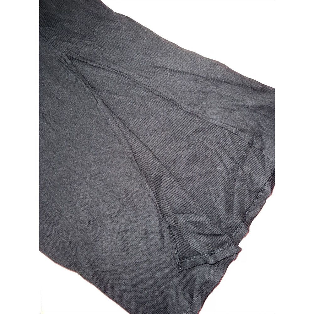 NWT Zara M DRESS ribbed BLACK long Stretchy Comfy SLIT - Picture 4 of 4